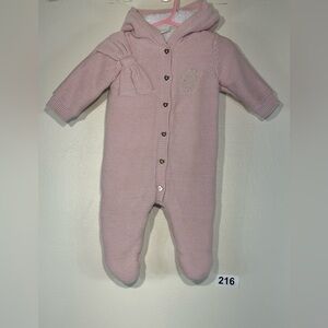 Ted Baker Soft Pink Knitted Footie Size 0-3 Months Baby Girl